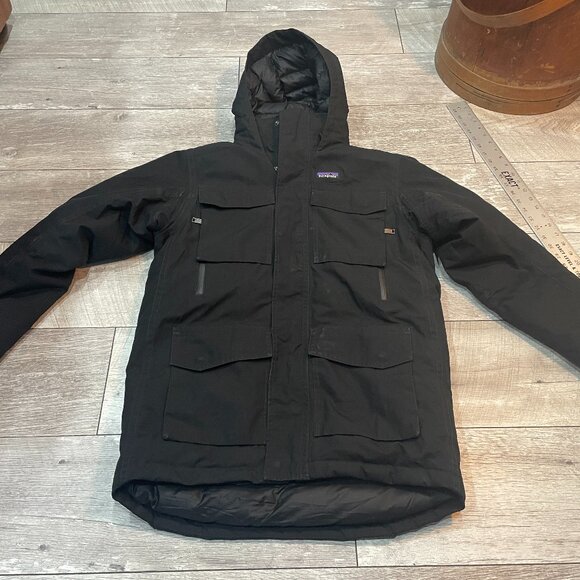 Patagonia Men's Thunder Cloud Down Puffer Parka Black M - Picture 1 of 10
